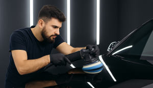 paint-correction Wekiwa Glen 7 Paint correction specialists Wekiwa Glen applying service on black car