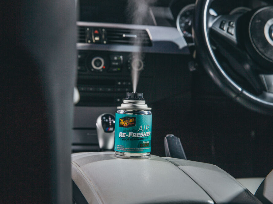 Car interior treatment during Mobile Odor Elimination