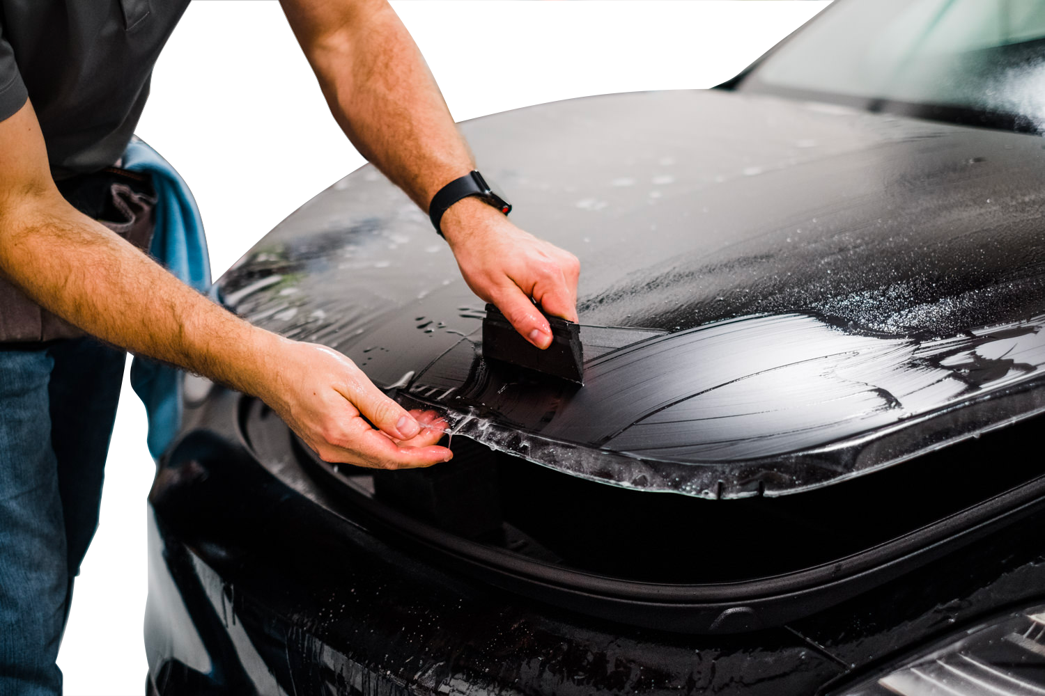 Best Places to Install Paint Protection Film (PPF) 1 Technician showcasing Best Places to Install Paint Protection Film for maximum coverage