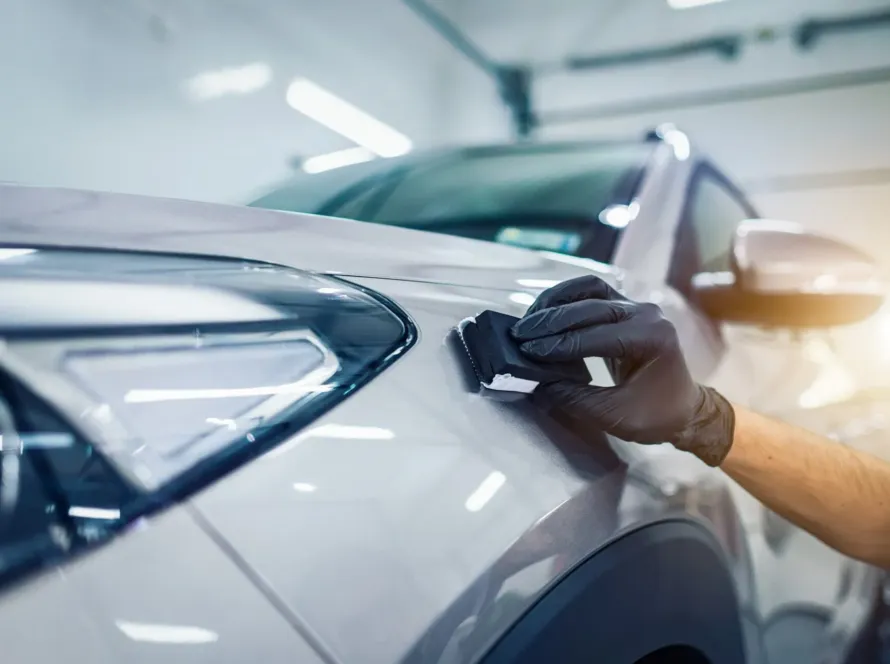 Glossy car hood highlighting Myths About Ceramic Coating