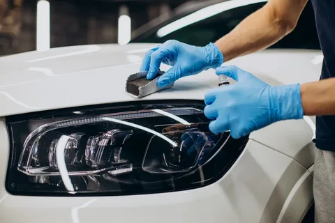 Detailer explaining Ceramic Coating Longevity benefits compared to traditional wax