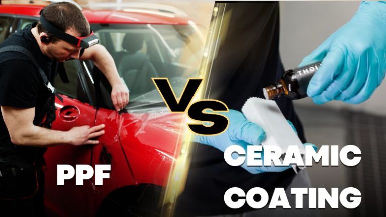 lose-up comparison: Ceramic Coating vs Paint Protection Film